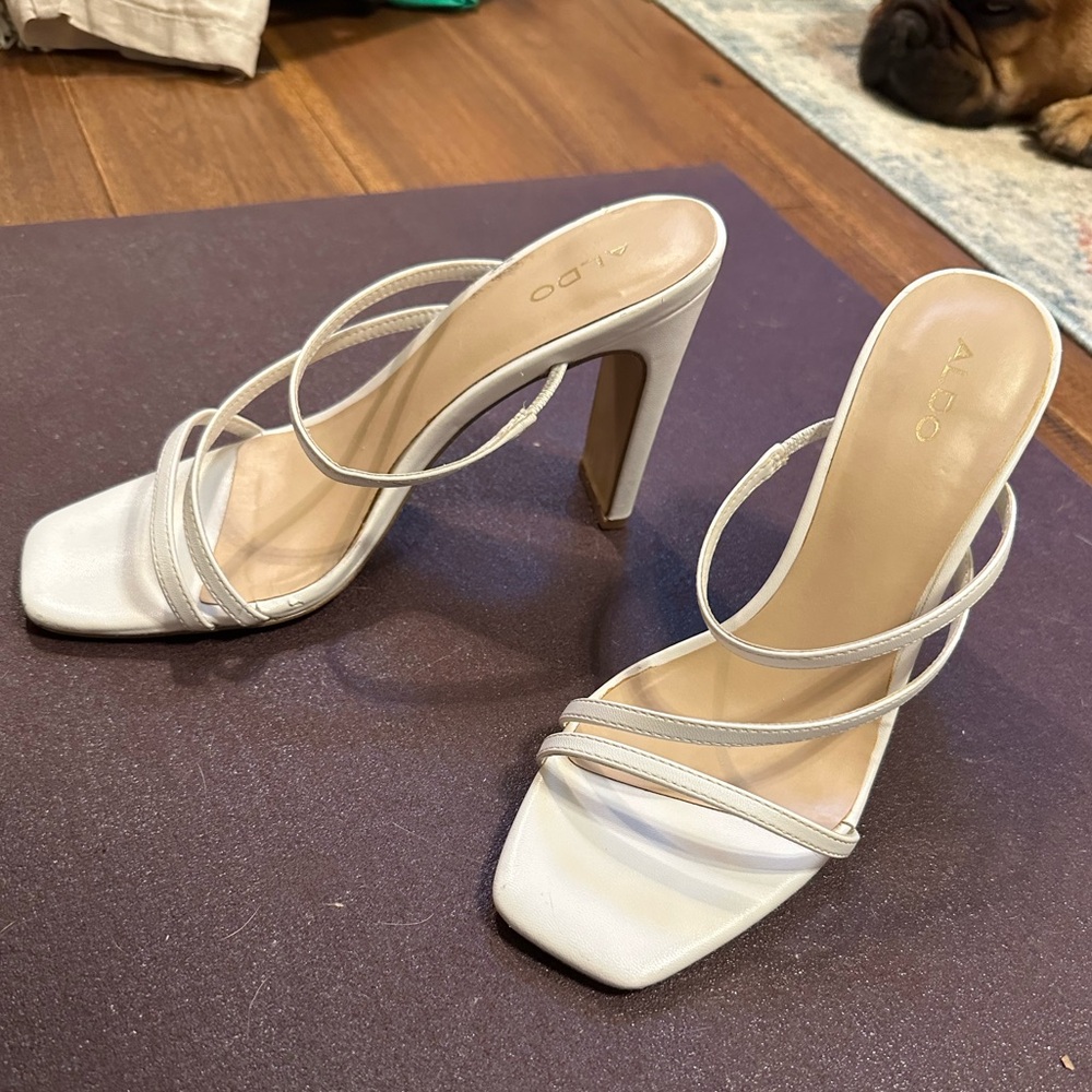 ALDO white heel